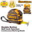 INGCO 5Mx25MM Double Button, Self Lock Function, Continuous Marking Blade Steel Measuring Tape with a Double Side Printing - HSMT08525