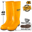 INGCO 100% New PVC, Anti-Slip Sole, Steel Toe Cap, 40CM Safety Boots - SSH092SB.42, 43, 44 & 45