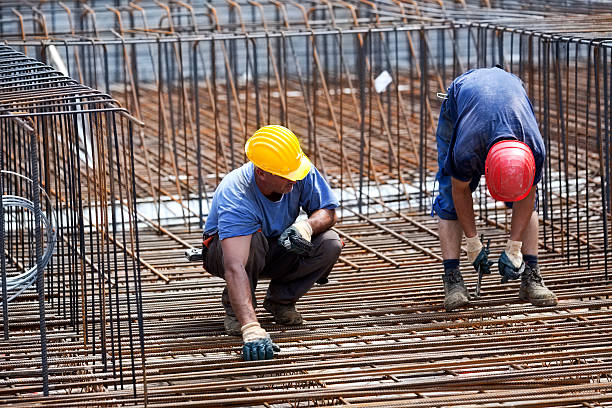 Iron rod (rebar) work and inspection
