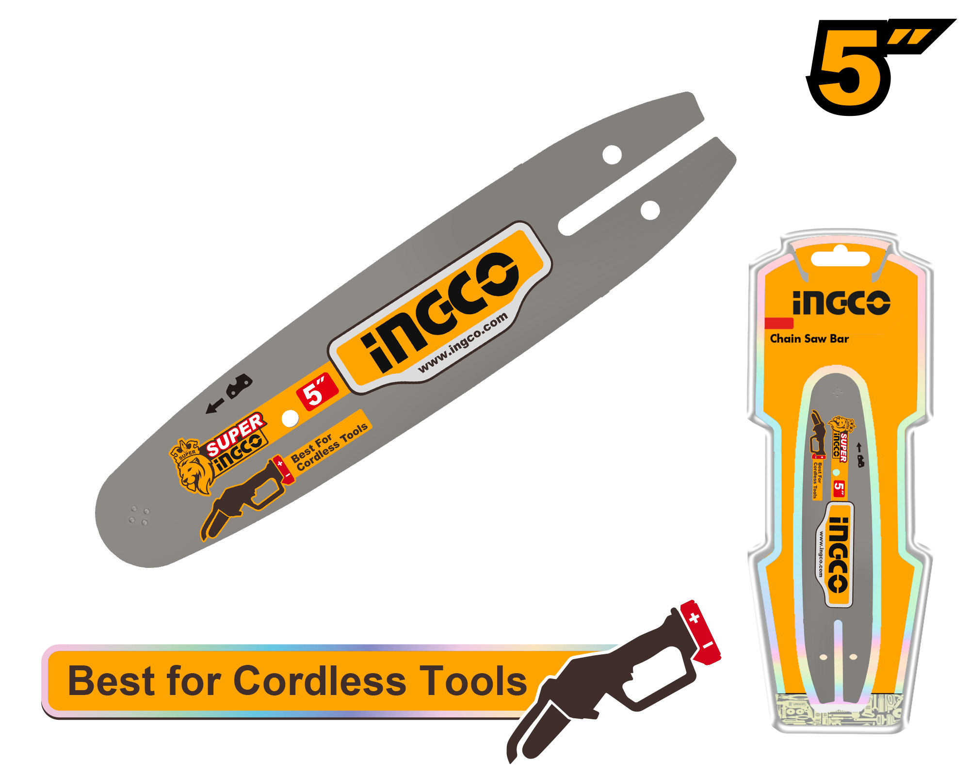 INGCO 5" Chain Saw Bar - AGSB50501
