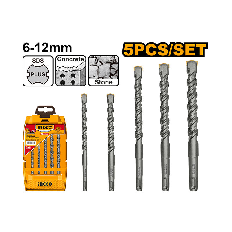 INGCO 5 PCs Masonry Drill Bits Set - AKD2052