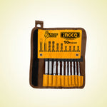 INGCO 10 PCs Hammer Drill Bits and Chisels Set - AKD2101