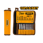 INGCO 10 PCs Hammer Drill Bits and Chisels Set - AKD2101