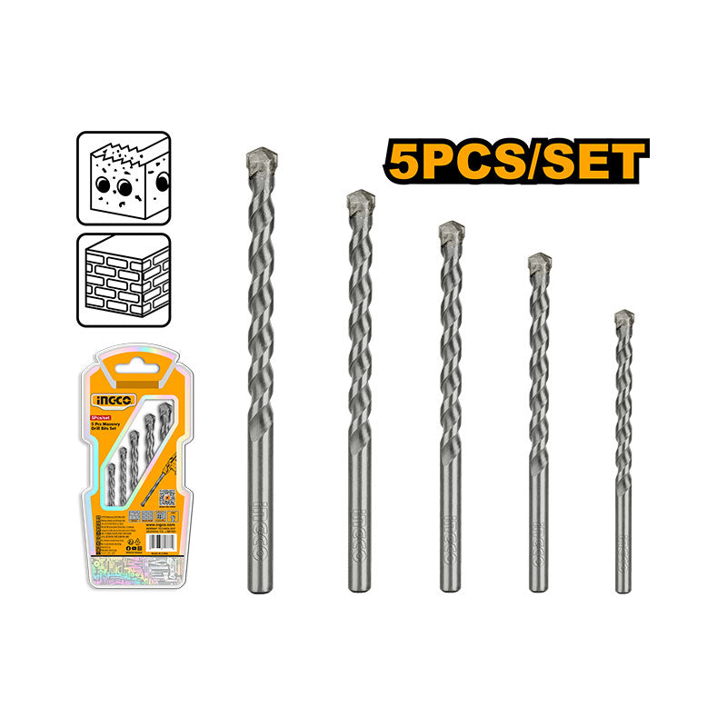 INGCO 5 PCs Masonry Drill Bits Set - AKDB3055