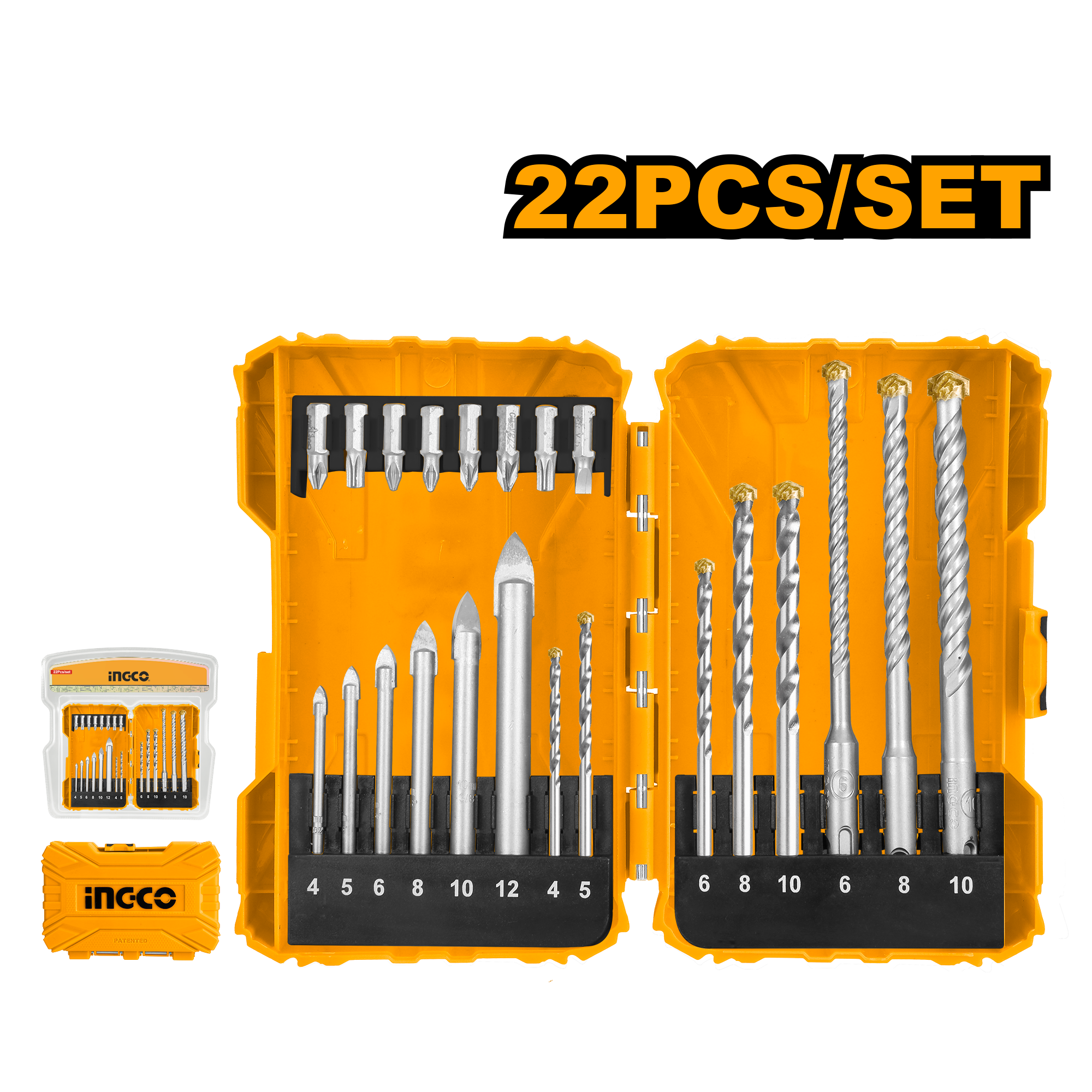 INGCO 22 Pcs Drill Bits and Screwdriver Bits Set - AKDL12201 Main image