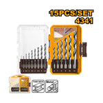 INGCO 15 PCs 4341 HSS Drill Bits Set - AKDL51506