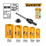 INGCO 7 PCs Bi-Metal Hole Saw Set - AKH0071