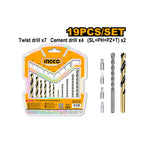 INGCO 19 PCs Drill Bits & Screwdriver Bits Set - AKSDB1901