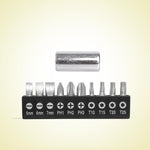 INGCO 12 PCs Flexible Shaft Screwdriver Set - AKSDFL1208