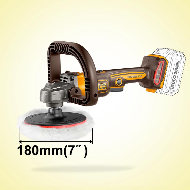 INGCO Cordless Polisher with a Polishing Pad Diameter of 180MM- APLI20181