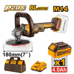 INGCO Cordless Polisher with a Polishing Pad Diameter of 180MM- APLI20181