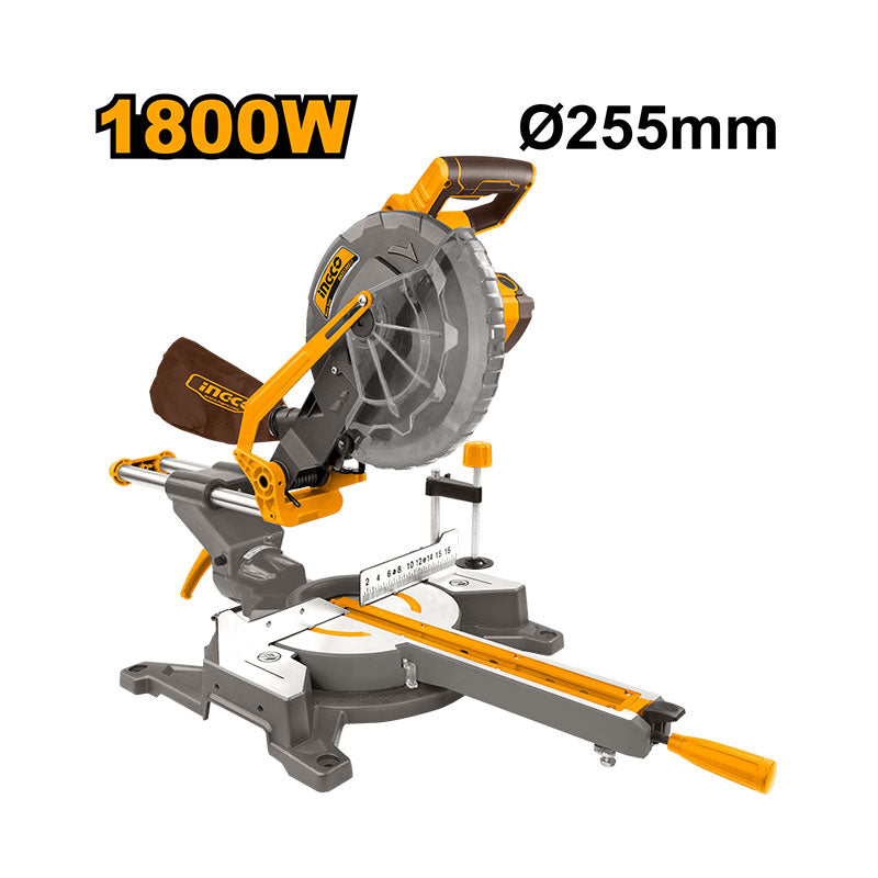 INGCO 255MM, 1800W Parallel Dual Sliding Rails Mitre Saw - BM2S180017