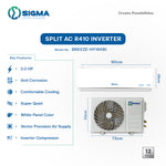 Sigma 2.0HP Split AC R32 Inverter Breeze Series White available at HomeCart Ghana
