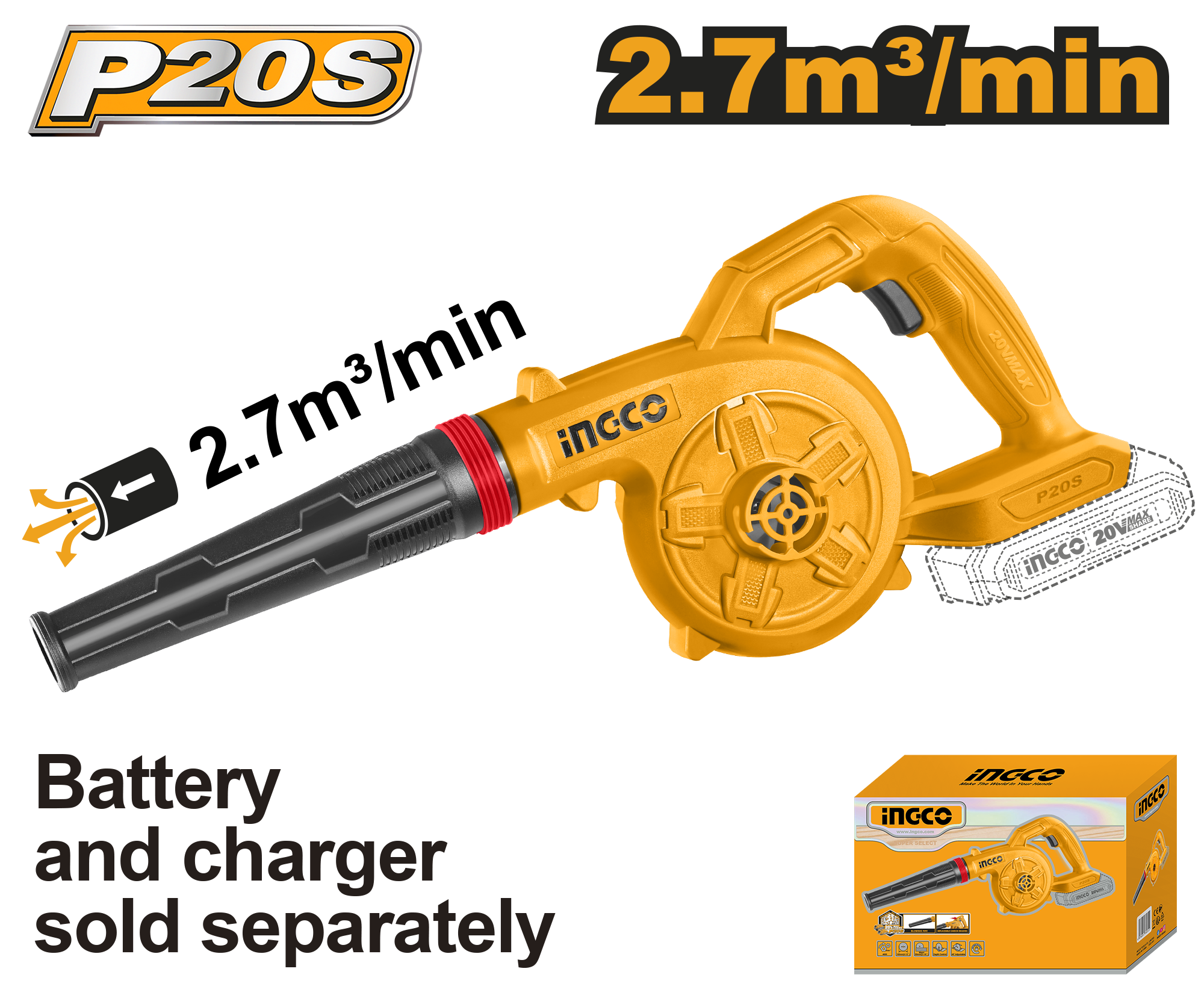 INGCO Cordless Blower - CABLI20028