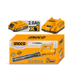INGCO 8.5 m³/min Cordless Blower + 1, 2.0Ah Battery - CABLI203235