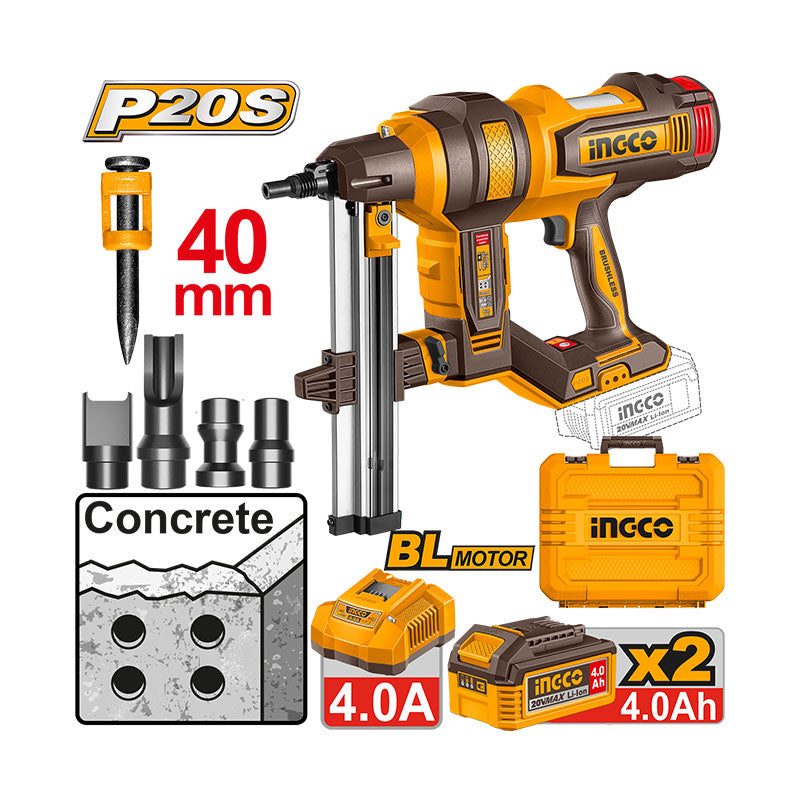 INGCO Cordless Concrete Nailer - CCNLI9008