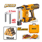 INGCO Cordless Crown Stapler Nailer - CCSNLI6005