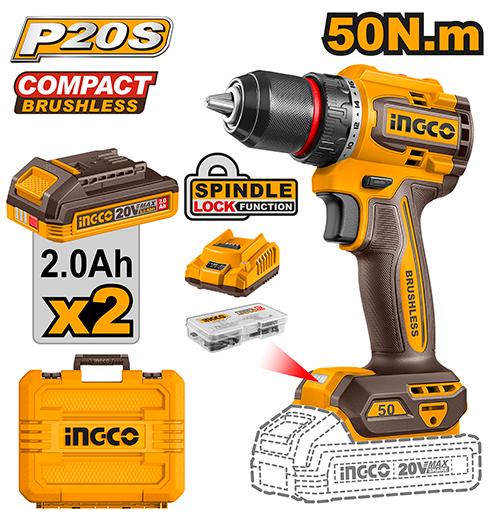 INGCO compact brushless cordless drill - CDLI205062