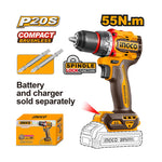 INGCO 55N.m Compact Brushless Cordless Drill - CDLI205581