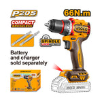 INGCO 66N.m Compact Brushless Cordless Drill - CDLI206681