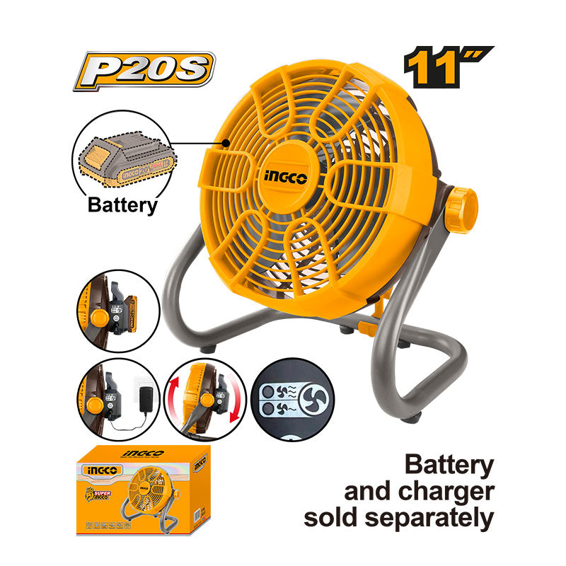 INGCO 11" Cordless Fan - CFALI2002