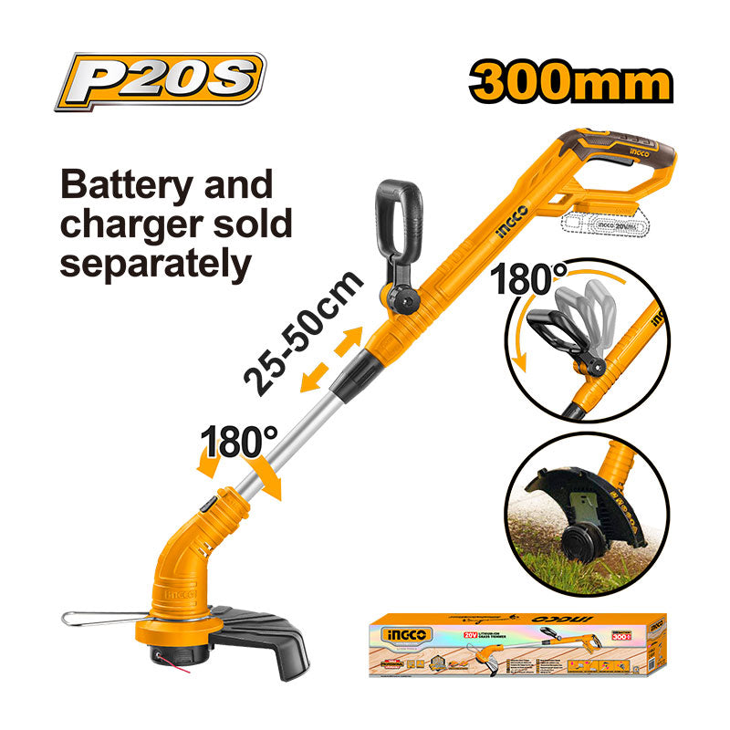 INGCO 300MM Cordless Grass Trimmer - CGTLI20018