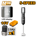INGCO 16V, 5-Speed Cordless Hand Blender - CHB048K