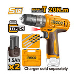 INGCO 20N.M Cordless Impact Drill - CIDLI12206