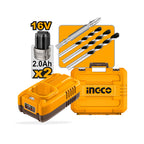INGCO 60N.m Compact Brushless Cordless Impact Drill - CIDLI16682