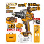 INGCO 166N.m Brushless Cordless Impact Drill - CIDLI201668