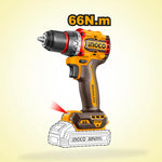 INGCO Compact Brushless Cordless Impact Drill + LED Battery Power Indicator - CIDLI20668
