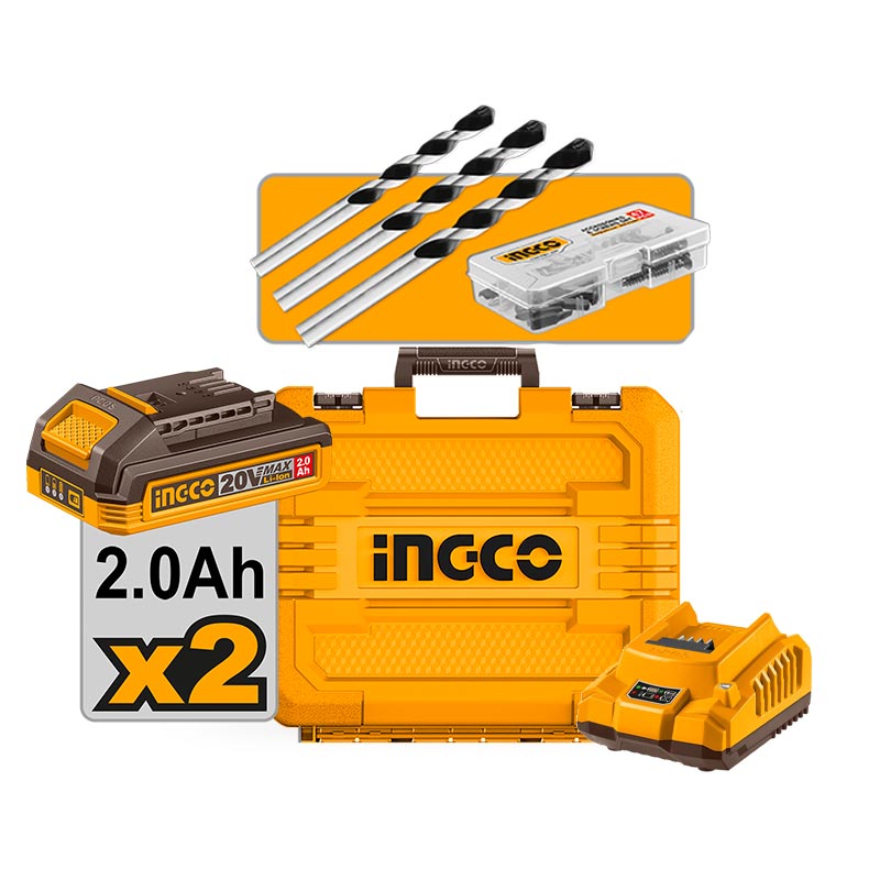 INGCO Compact Brushless Cordless Impact Drill - CIDLI20768