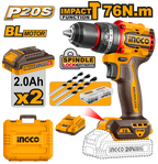 INGCO Compact Brushless Cordless Impact Drill - CIDLI20768