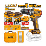 INGCO 86N.m Brushless Cordless Impact Drill - CIDLI20868