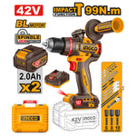 INGCO 99N.m Brushless Cordless Impact Drill - CIDLI429982