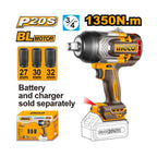 INGCO 1350N.m Cordless Impact Wrench - CIWLI201351