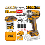 INGCO 230N.m Cordless Impact Driver & Wrench - CIWLI20236
