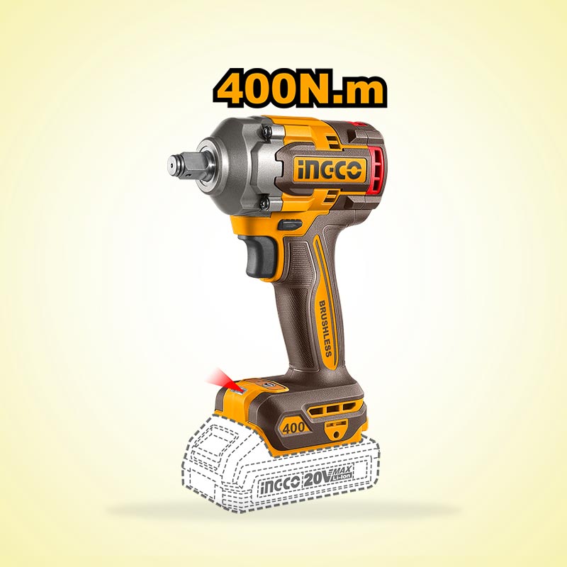 INGCO Cordless Impact Wrench - CIWLI20401