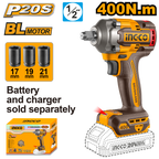 INGCO Cordless Impact Wrench - CIWLI20401