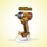 INGCO 500N.m Cordless Impact Wrench + 2, 4.0Ah Batteries - CIWLI2050