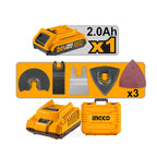 INGCO Cordless Multi-Tool + 1, 2.0Ah Battery - CMLI20228