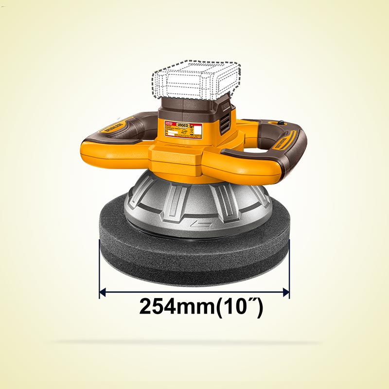 INGCO Cordless Polisher with a Polishing Pad Diameter of 254MM - COPLI2025481