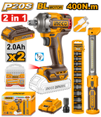 INGCO Cordless 2 Pcs Combo Kit - COSLI23048