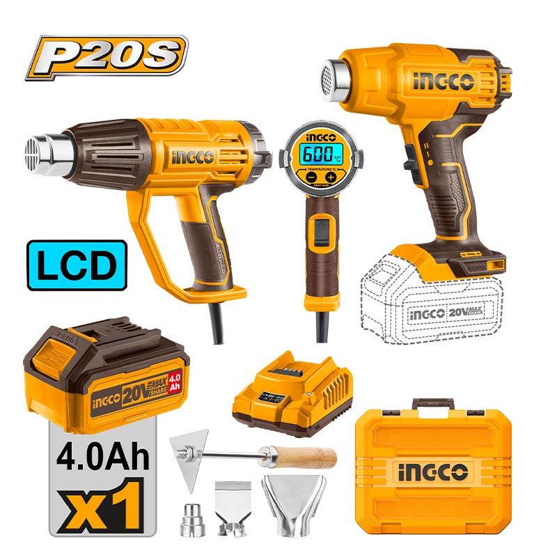INGCO 20V Dual Heat Gun Combo Kit  - COSLI240201