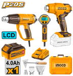 INGCO Cordless Heat Gun Combo Kit 2000w + 20v - COSLI240201