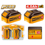 INGCO 2 x Battery Kit 20V 4Ah - COSLI240312
