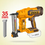 INGCO Cordless 20V Circular Saw 7.25" + Brad Nailer 35mm + 2 Batteries - P1C2 - COSLI240866