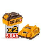INGCO Cordless 20V Circular Saw 7.25" + Brad Nailer 35mm + 2 Batteries - P1C2 - COSLI240866