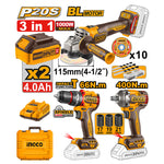 INGCO Cordless 3 PCs Combo Kit - COSLI241291