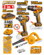 INGCO Cordless 20V Impact Drill 76Nm + Impact Driver 285Nm + Blower + 2 Batteries - COSLI250182